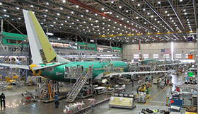 Boeing 737 at Renton plant
